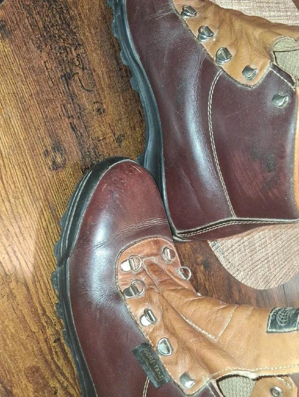 Vogue Two-Tone Brown Men's Lace-Up Work Boots